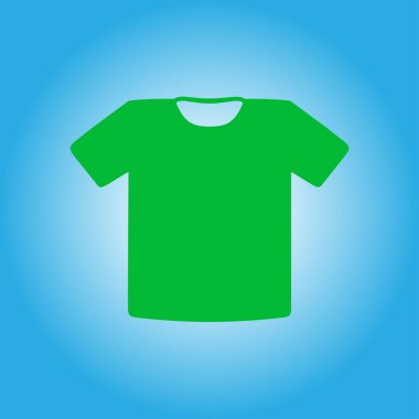 T-shirt işareti simgesi. Giysi sembolü. Düz tasarım stili.