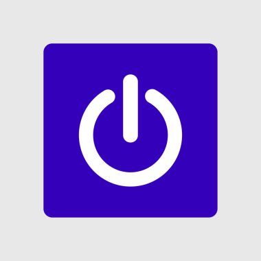 Güç işareti simgesi. Düz tasarım stili.  