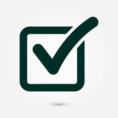 Kontrol listesi simgesi. Kutu işaretinde işaretle.