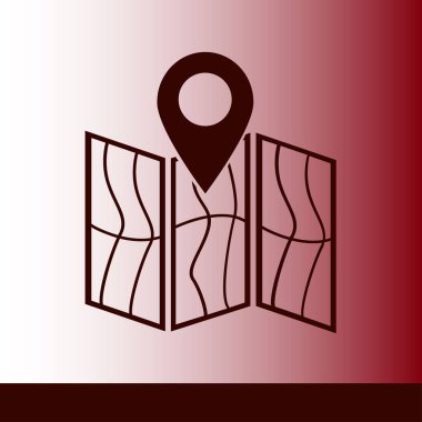 Harita simgesi. Konumu sembolü.