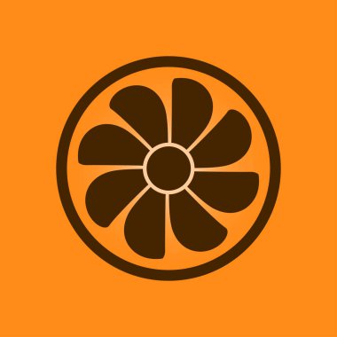 Egzoz vantilatörü simgesi. Havalandırma sembolü.