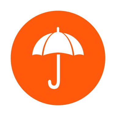 Şemsiye simgesi. Yağmur koruma sembolü. Düz tasarım biçimi. 