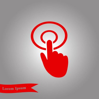 El imleç işareti simgesi. El işaretçi simgesi. Modern UI Web sitesi gezinme. Düz tasarım. EPS 10.