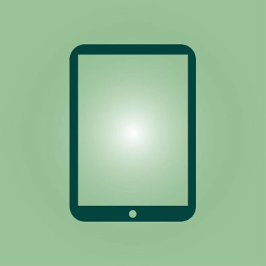 Modern dijital tablet Pc simgesi. Düz tasarım simgesi. EPS 10 vektör.