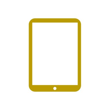 Modern dijital tablet Pc simgesi. Düz tasarım simgesi. EPS 10 vektör.