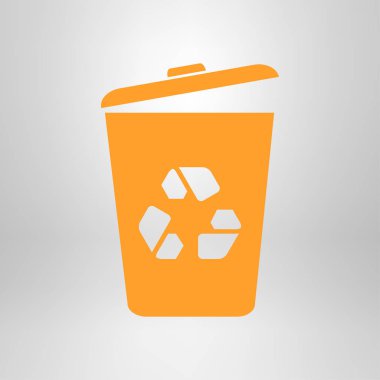 çöp kutusu simgesini, vektör eps10 çizim 