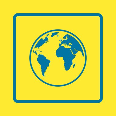 Küre simgesi basit vektör çizim