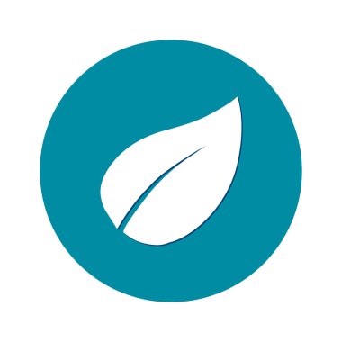 Yaprak simgesi. Taze doğal ürün. Organik ürün erkek. Düz tasarım stili.