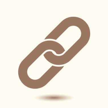 Bağlantı tek simge. Zincir bağlantı erkek.