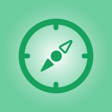 Pusula simgesini yuvarlak vektör çizim