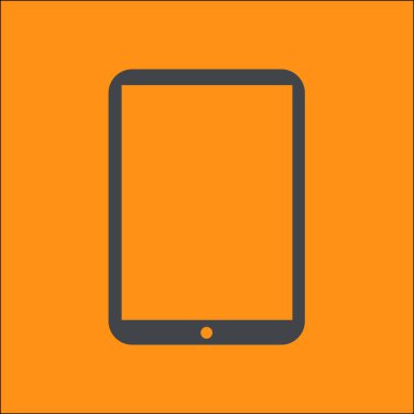 Modern dijital tablet Pc simgesi. Düz tasarım simgesi. EPS 10 vektör.