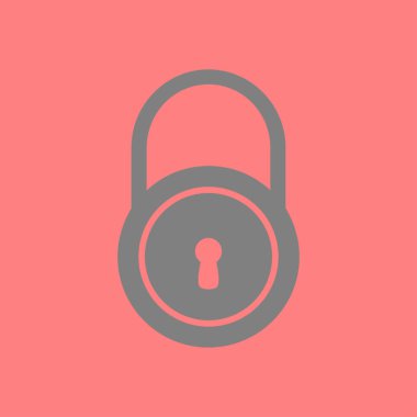 Kilit simgesi. Düz tasarım tarzı. Vektör EPS10.