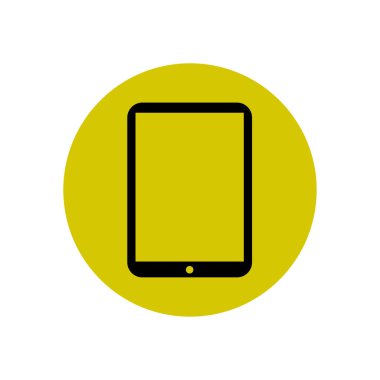 Modern dijital tablet Pc simgesi. Düz tasarım simgesi. EPS 10 vektör.