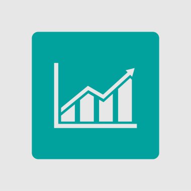 Infographic. Grafik simgesini. Büyüyen grafik erkek.