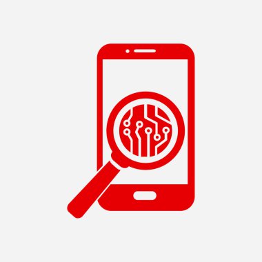 Teknolojik aygıt elektronik devre. Teknoloji düzeni kare simgesi. 