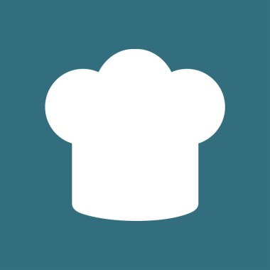 Chef şapka işareti simgesi. Şapka pişirme sembolü.