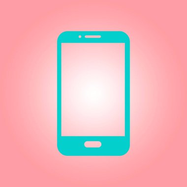 Akıllı telefon simgesinin vektör illüstrasyonu 