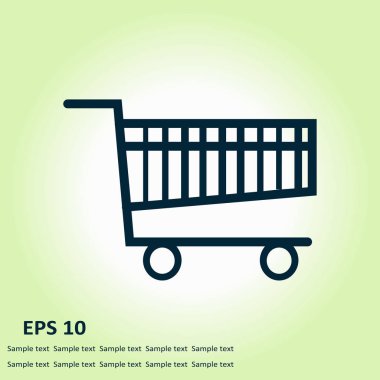 grafik alışveriş düz simgesi