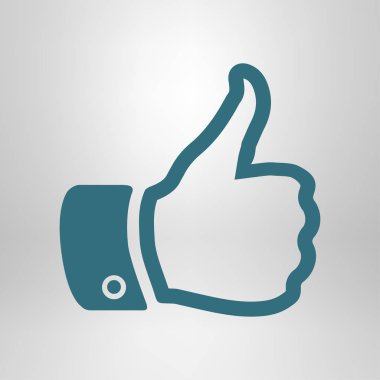 Simge gibi. El parmak tabela. Sembol başparmak. Düz tasarım stili. 