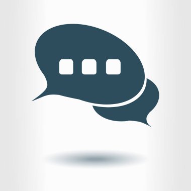 Diyalog simgesi, vektör illüstrasyonu. Düz tasarım biçimi