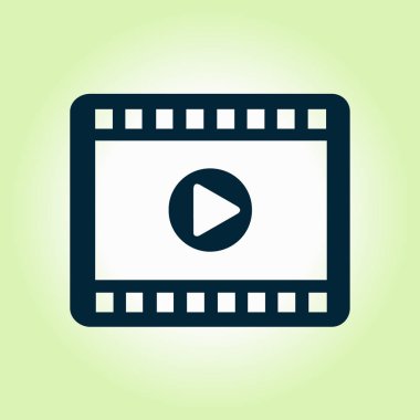 video simgesi. düz tasarım stili. vektör eps 10.