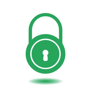 Kilit simgesi. Düz tasarım tarzı. Vektör EPS10.