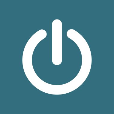 Güç işareti simgesi. Düz tasarım stili.  