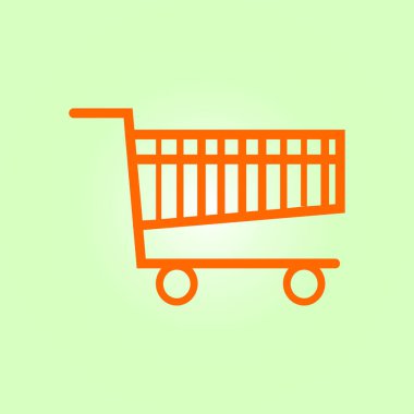 grafik alışveriş düz simgesi