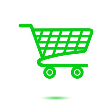 grafik alışveriş düz simgesi