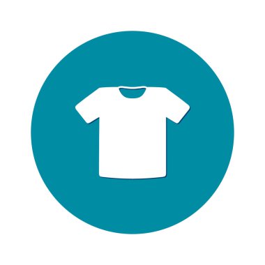 T-shirt işareti simgesi. Giysi sembolü. Düz tasarım stili.