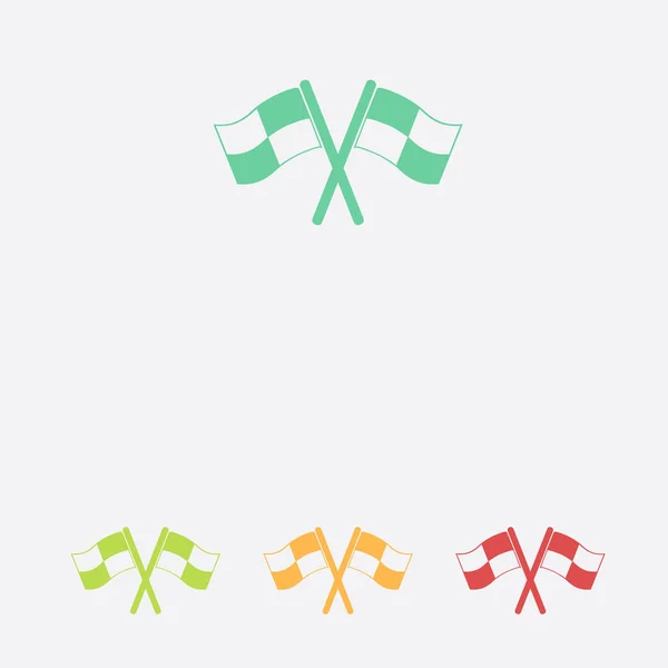 Flaggikon Placeringsmarkeringssymbol Platt Design Stil — Stock vektor