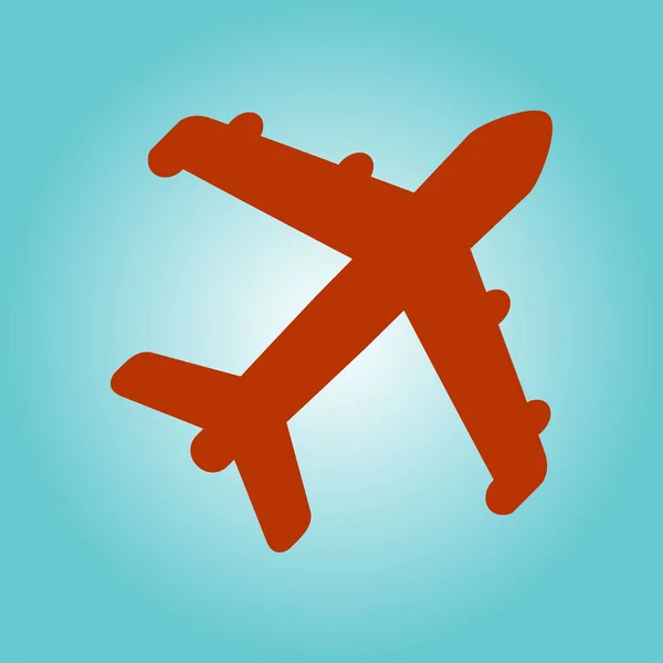 Icône Avion Simbol Voyage Avion Depuis Panneau Bas — Image vectorielle