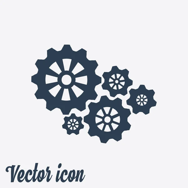 Icono Engranajes Estilo Plano — Vector de stock
