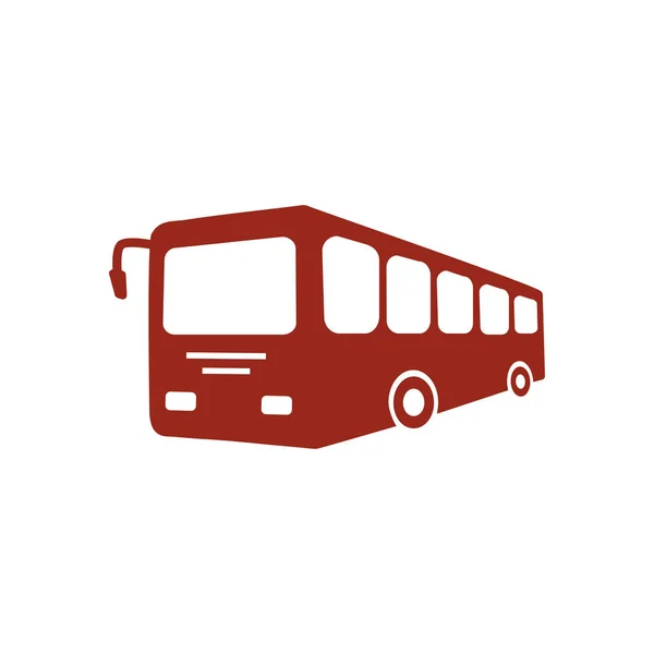 Icona Del Segno Dell Autobus Simbolo Trasporto Pubblico — Vettoriale Stock