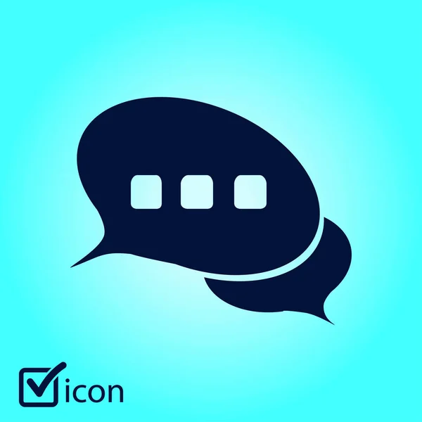 Icon Dialog Vector Illustration Flat Design Style — Stock Vector