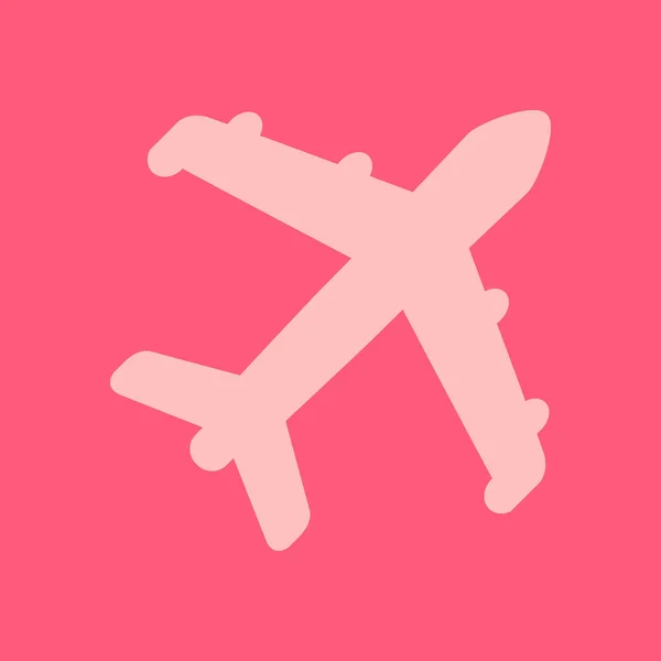 Icono Avión Simbolo Viaje Avión Plano Desde Signo Inferior — Archivo Imágenes Vectoriales