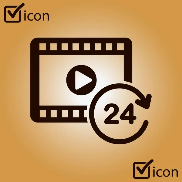 Streaming Wideo Symbol Premiera Filmu Wideo Żywo — Wektor stockowy