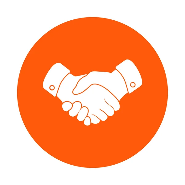 Handshake Sign Icon Successful Business Symbol Flat Design Style — Stock Vector