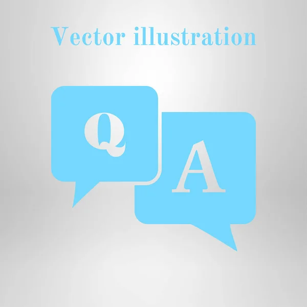 Question Answer Icon Sign Symbol Speech Bubbles Question Answer — Stock Vector