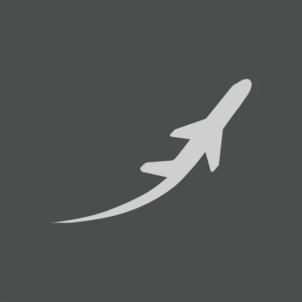 Billetes Avión Vuelo Aéreo Vuelo Despegue Elemento Silueta Símbolo Plano — Archivo Imágenes Vectoriales