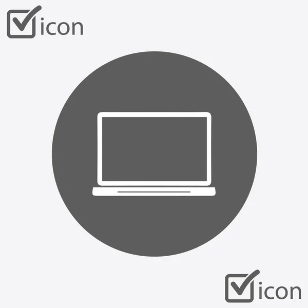 Ícone Laptop Estilo Design Plano Laptop Como Uma Ferramenta Negócios — Vetor de Stock
