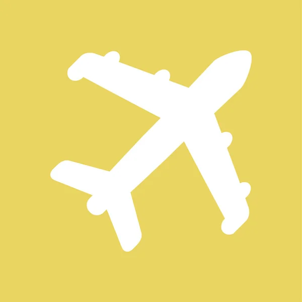 Ikony Samolotem Simbol Podróży Airplane Samolot Dołu Znak — Wektor stockowy