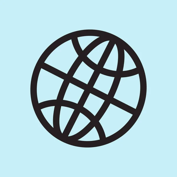 Значок Глобуса Плоский Дизайн — стоковый вектор