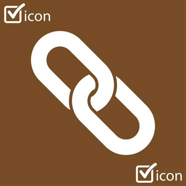 Enlace Icon Chain Único Eslabón Símbolo Enlace Icono Fuente — Vector de stock