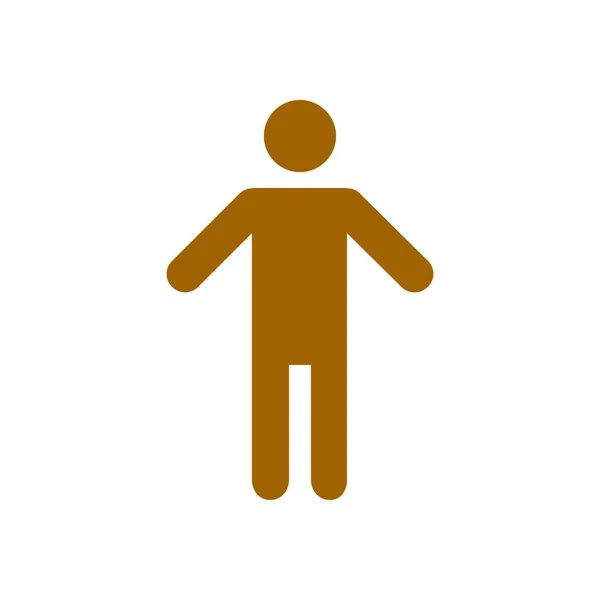 Icône Signe Masculin Humain Symbole Homme Personne Toilettes Masculines Style — Image vectorielle