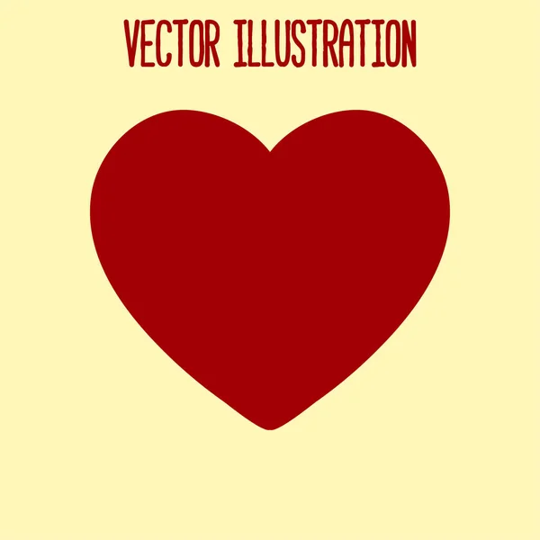 Saint Valentin Symbole Coeur Plat Illustration Vectorielle — Image vectorielle