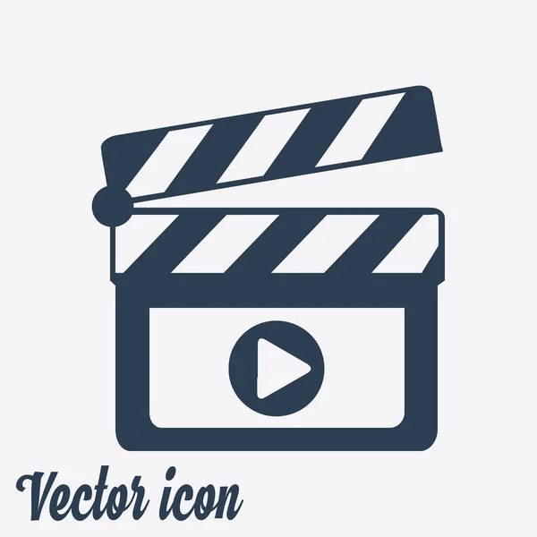 Film Maker Klepel Bestuur Pictogram Platte Ontwerpstijl — Stockvector