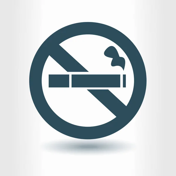 Ingen Rök Ikon Sluta Röka Symbol Vektorillustration Filter Tipped Cigarett — Stock vektor