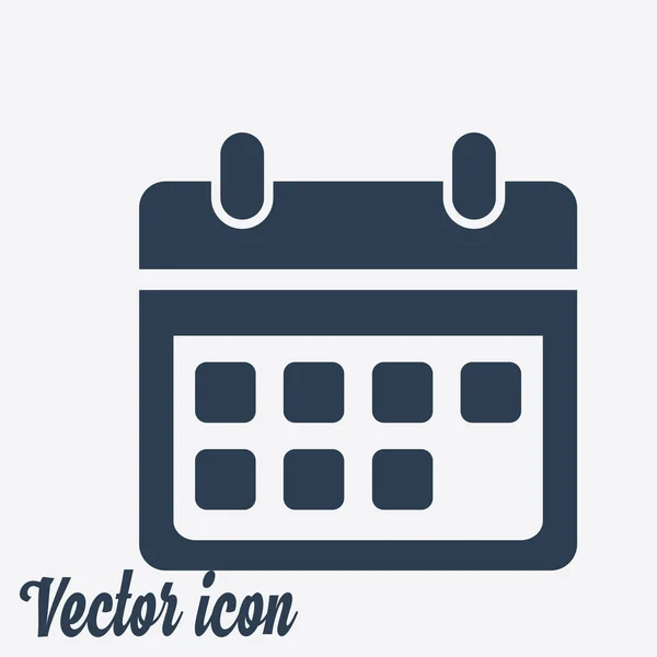 Ícone Calendário Vetorial Estilo Design Plano — Vetor de Stock