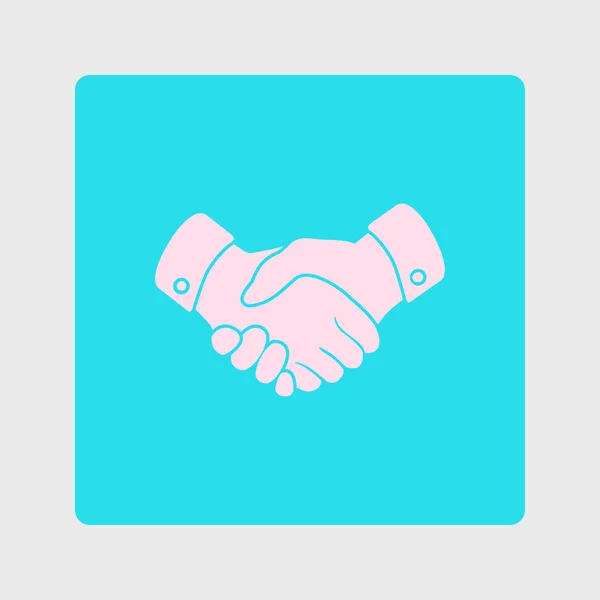 Handshake Sign Icon Successful Business Symbol Flat Design Style — Stock Vector